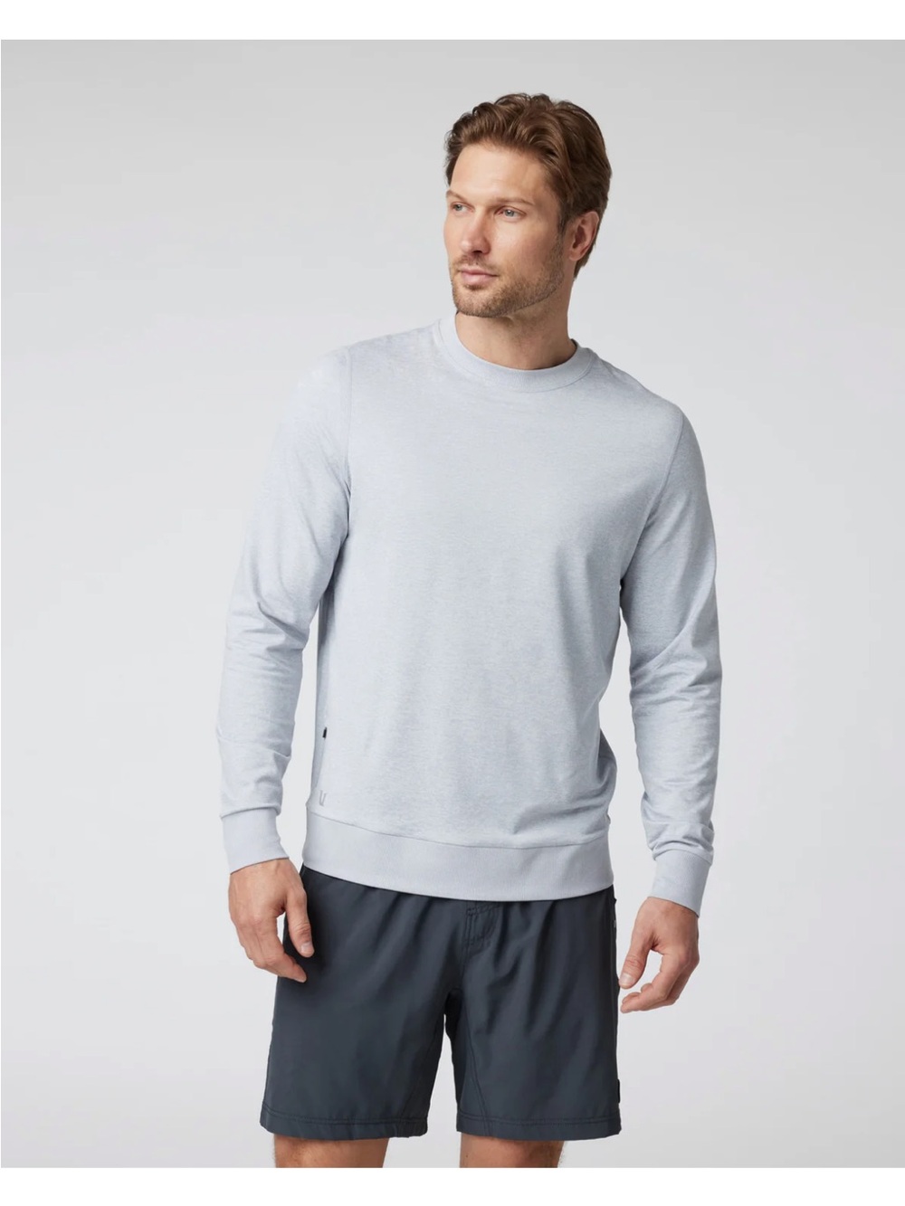 Vuori Men's Crewneck Sweatshirt in Charcoal Black